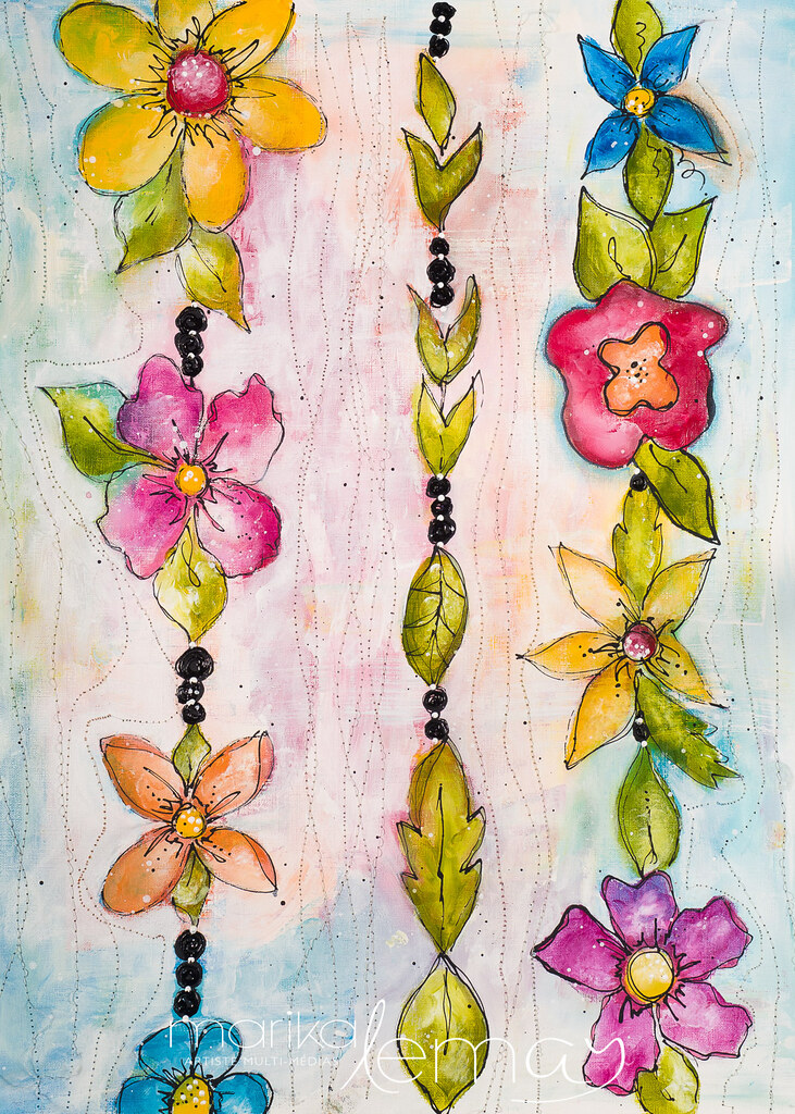 Papier-peint-floral-16x20-papier-toilé-encadrer