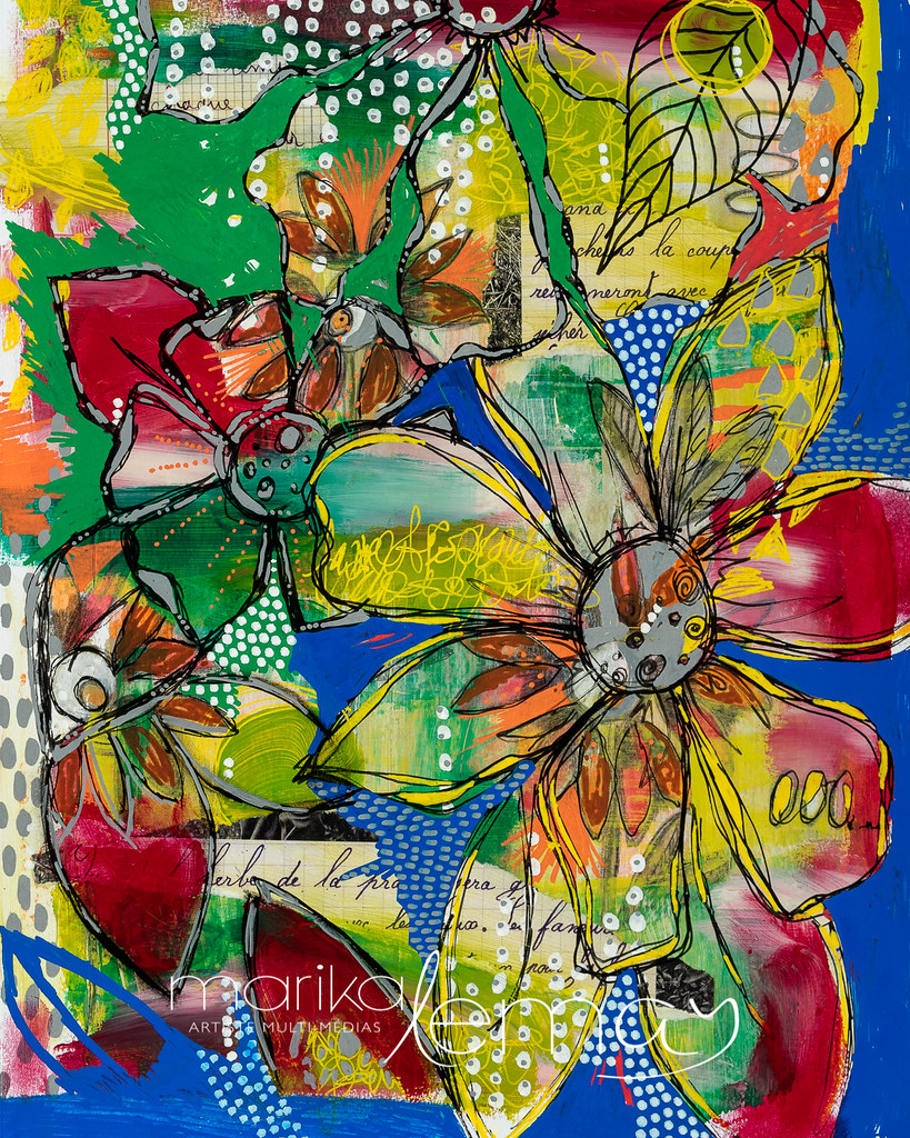 Floraison-hâtive-9x12-techniques-mixtes-sur-papier