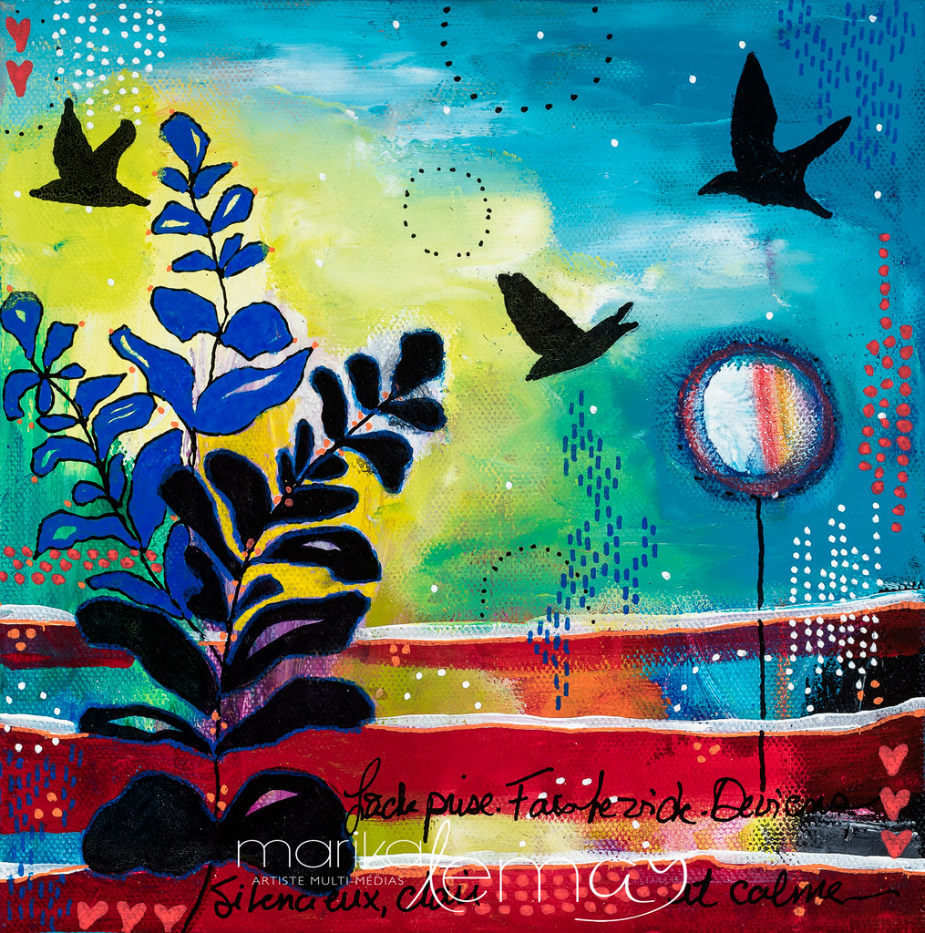 Crépuscule enivrant-techniques-mixtes-sur-canevas-8x8