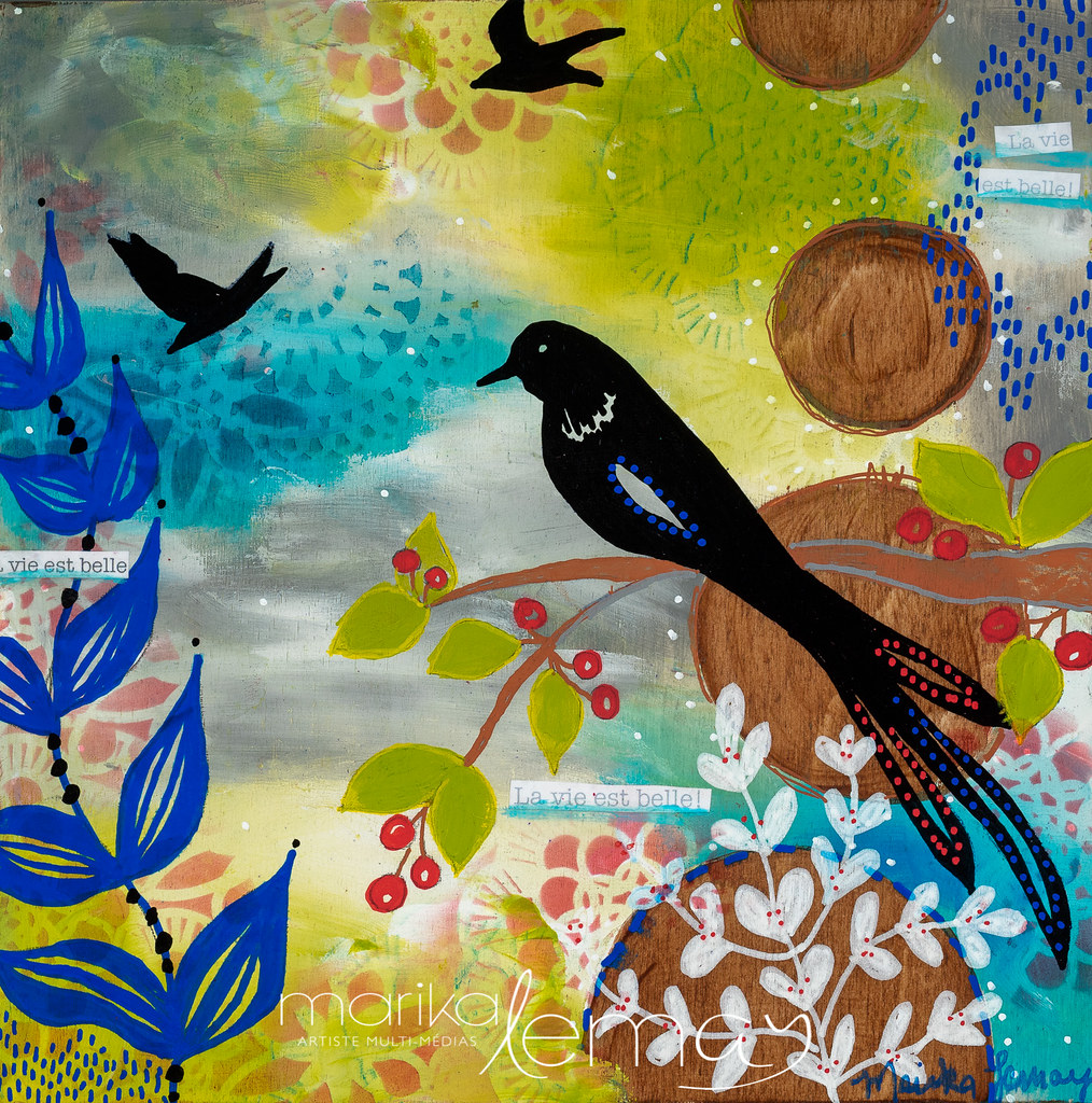 La vie en bleu-techniques-mixtes-sur-panneau-de-bouleau-8x8