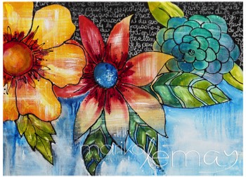 Fleurs-divines 2-canevas-16x20-acrylique