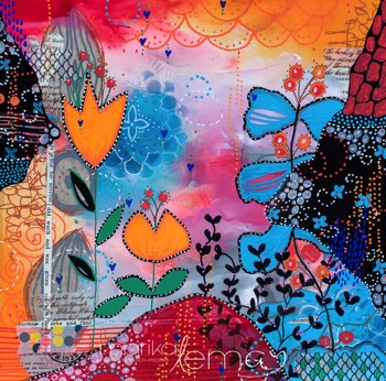 Espoir-d'été-8x8-techniques-mixtes-sur-bois