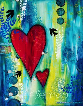 Le-coeur-de-marcelline-11x17-techniques-mixtes-sur-bois