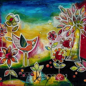 Éclosion-12x12-techniques-mixtes-sur-panneau