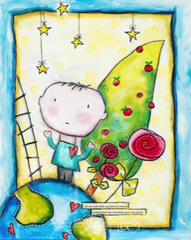Le petit prince-techniques-mixtes-sur-papier-11x14
