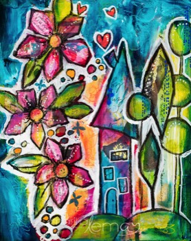 Paradis ensoleillé-9x12