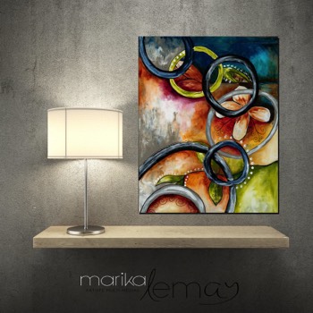 Le cycle de la vie 2-22x28-acrylique-sur-canevas