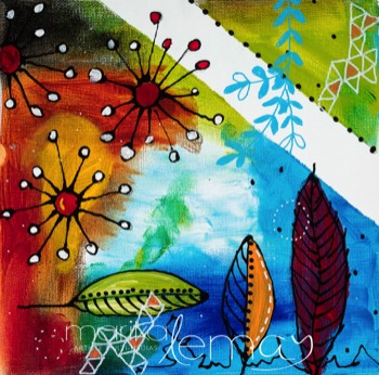 Nature éclatée 4-8x8-techniques-mixtes-sur-canevas